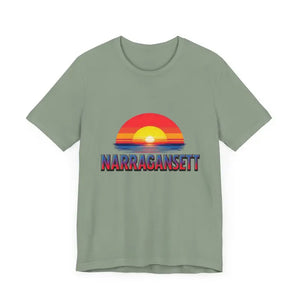 Narragansett Sunset Unisex Jersey Tee for Beach Lovers - Ocean State Styles