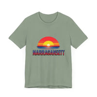 Narragansett Sunset Unisex Jersey Tee for Beach Lovers - Ocean State Styles