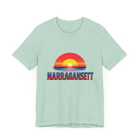 Narragansett Sunset Unisex Jersey Tee for Beach Lovers - Ocean State Styles