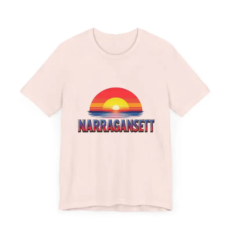 Narragansett Sunset Unisex Jersey Tee for Beach Lovers - Ocean State Styles
