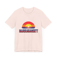 Narragansett Sunset Unisex Jersey Tee for Beach Lovers - Ocean State Styles