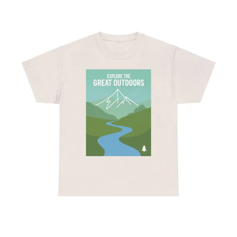 Beige Nature Explorer T-shirt featuring Antique Jade Dome outdoor graphic design