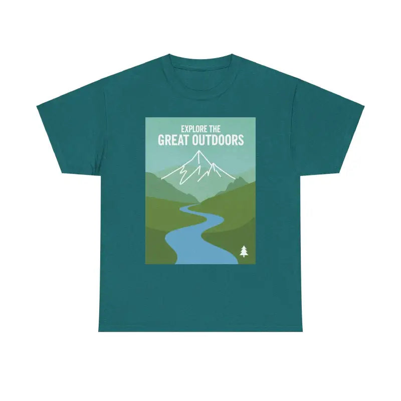 Teal Nature Explorer T Shirt featuring Antique Jade Dome graphic for outdoor enthusiasts