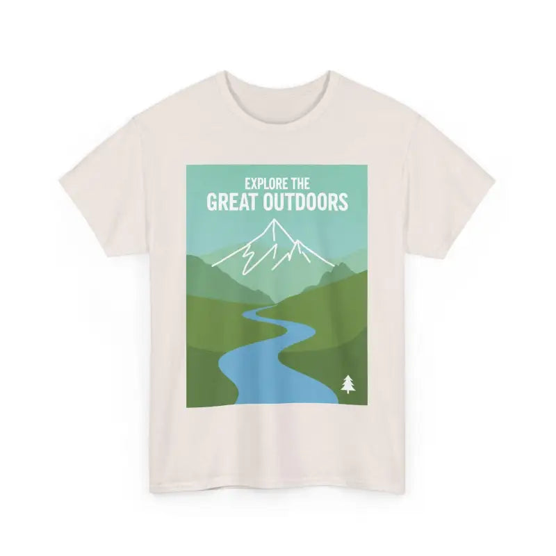 Beige Nature Explorer T Shirt featuring Antique Jade Dome mountain graphic design