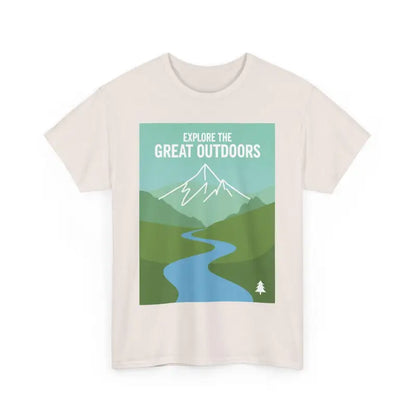 Beige Nature Explorer T Shirt featuring Antique Jade Dome mountain graphic design