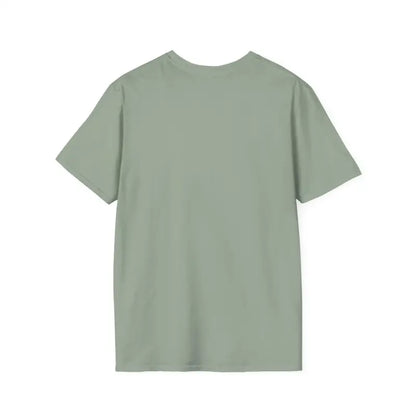 Sage green Naughty Holly Jolly Holiday T Shirt displayed on a neutral background