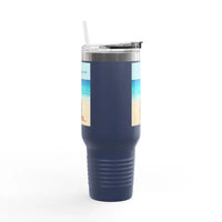 Navy Blue 40oz Insulated Beach Life Tumbler for Outdoor Adventures - Ocean State Styles