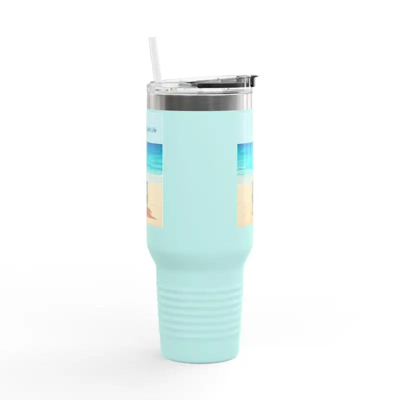 Navy Blue 40oz Insulated Beach Life Tumbler for Outdoor Adventures - Ocean State Styles