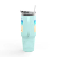 Navy Blue 40oz Insulated Beach Life Tumbler for Outdoor Adventures - Ocean State Styles