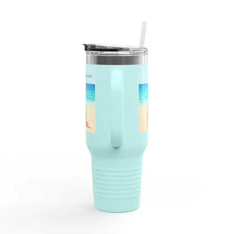 Navy Blue 40oz Insulated Beach Life Tumbler for Outdoor Adventures - Ocean State Styles