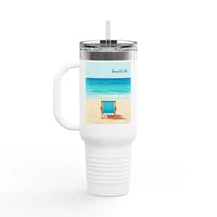 Navy Blue 40oz Insulated Beach Life Tumbler for Outdoor Adventures - Ocean State Styles