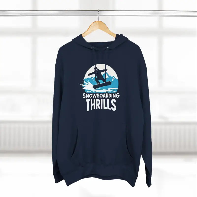 Navy Blue Snowboarding Fleece Hoodie for Ultimate Comfort - Ocean State Styles