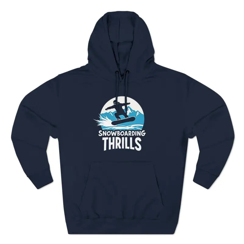 Navy Blue Snowboarding Fleece Hoodie for Ultimate Comfort - Ocean State Styles