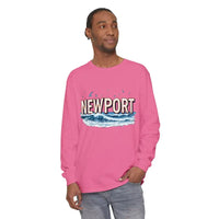 Newport Beach Long Sleeve T Shirt Relaxed Coastal Style Wear - Ocean State Styles