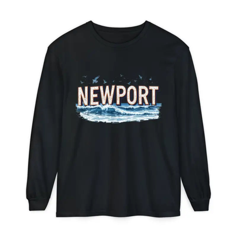 Newport Beach Long Sleeve T Shirt Relaxed Coastal Style Wear - Ocean State Styles