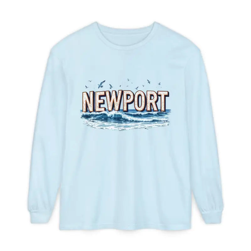 Newport Beach Long Sleeve T Shirt Relaxed Coastal Style Wear - Ocean State Styles
