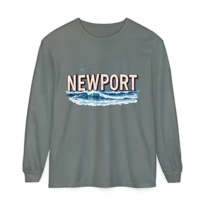 Newport Beach Long Sleeve T Shirt Relaxed Coastal Style Wear - Ocean State Styles