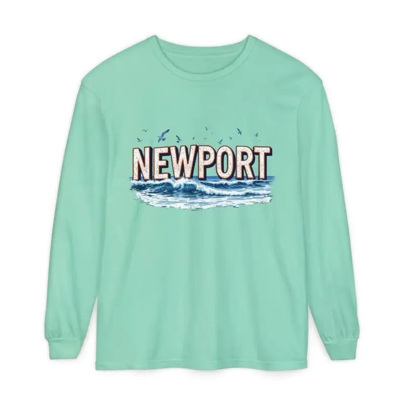 Newport Beach Long Sleeve T Shirt Relaxed Coastal Style Wear - Ocean State Styles