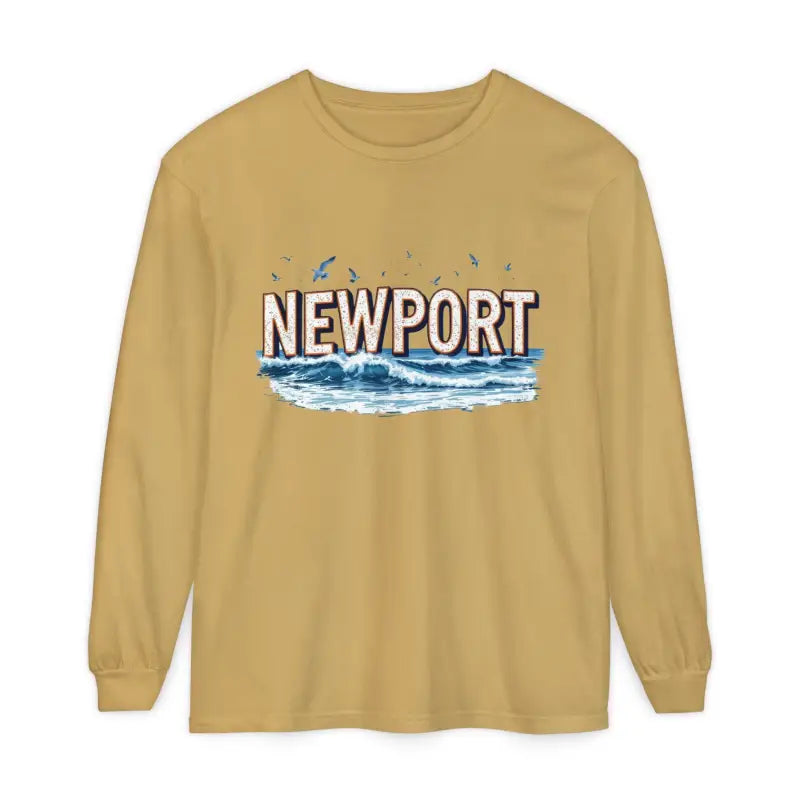 Newport Beach Long Sleeve T Shirt Relaxed Coastal Style Wear - Ocean State Styles