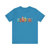 Newport Surfing Inspired Unisex Jersey Tee for Beach Lovers - Ocean State Styles