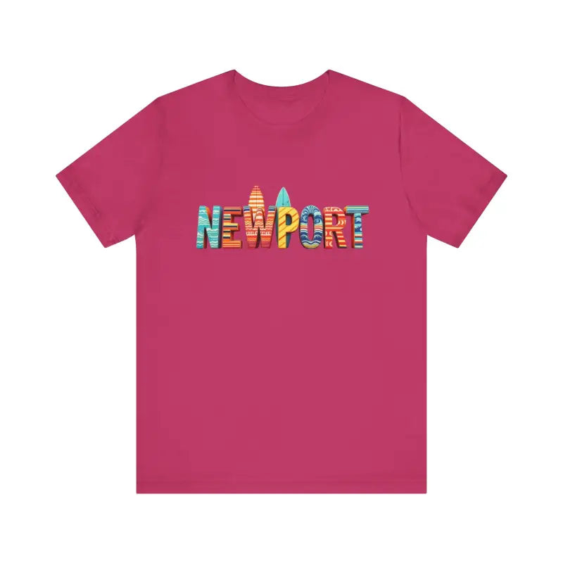 Newport Surfing Inspired Unisex Jersey Tee for Beach Lovers - Ocean State Styles