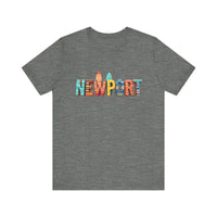 Newport Surfing Inspired Unisex Jersey Tee for Beach Lovers - Ocean State Styles