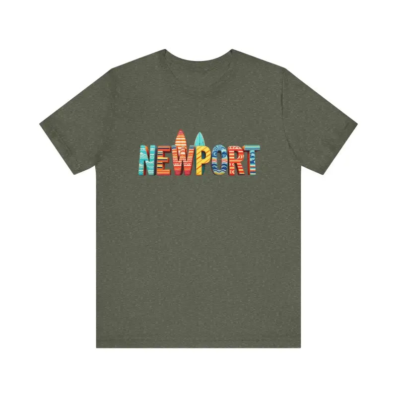 Newport Surfing Inspired Unisex Jersey Tee for Beach Lovers - Ocean State Styles