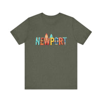 Newport Surfing Inspired Unisex Jersey Tee for Beach Lovers - Ocean State Styles