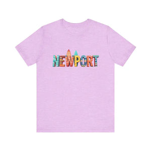 Newport Surfing Inspired Unisex Jersey Tee for Beach Lovers - Ocean State Styles