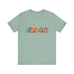 Newport Surfing Inspired Unisex Jersey Tee for Beach Lovers - Ocean State Styles