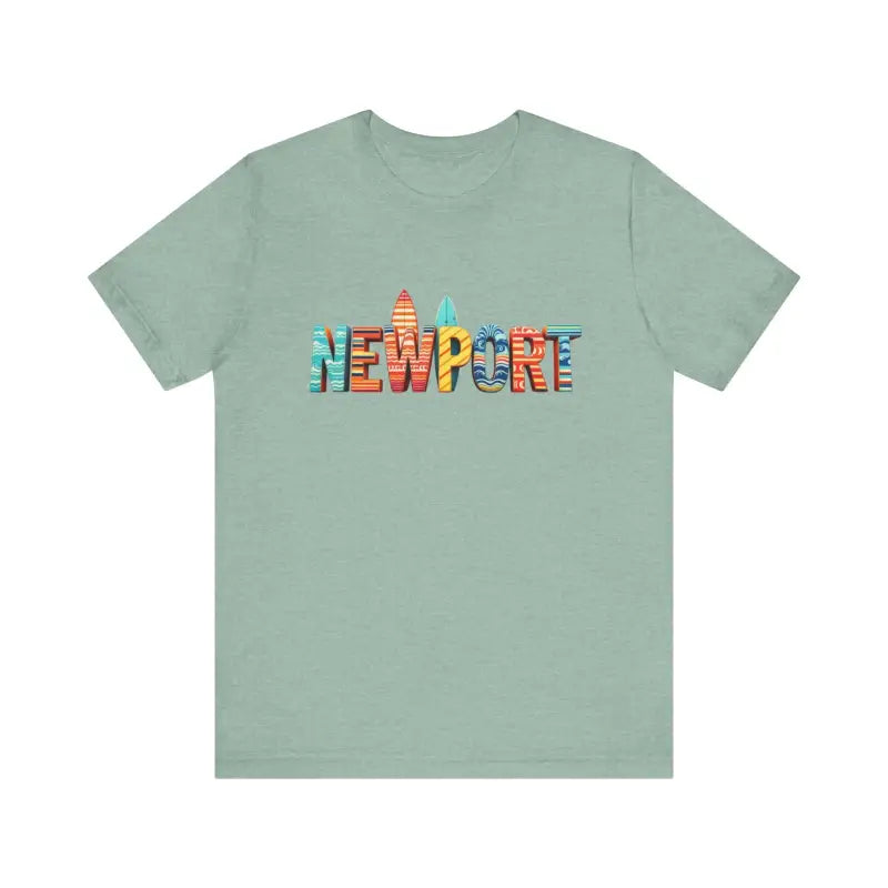 Newport Surfing Inspired Unisex Jersey Tee for Beach Lovers - Ocean State Styles