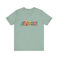 Newport Surfing Inspired Unisex Jersey Tee for Beach Lovers - Ocean State Styles