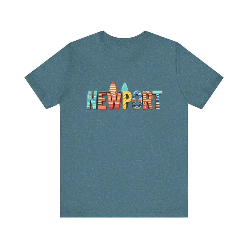 Newport Surfing Inspired Unisex Jersey Tee for Beach Lovers - Ocean State Styles