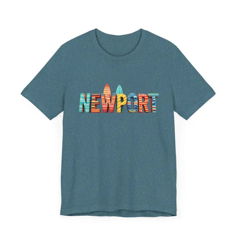 Newport Surfing Inspired Unisex Jersey Tee for Beach Lovers - Ocean State Styles