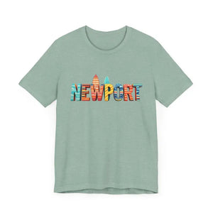 Newport Surfing Inspired Unisex Jersey Tee for Beach Lovers - Ocean State Styles