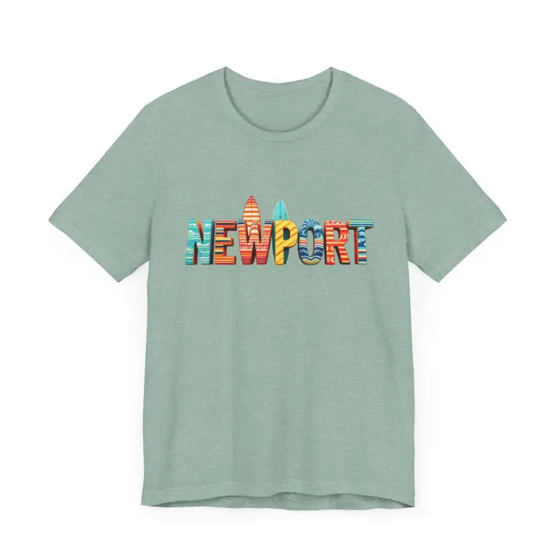 Newport Surfing Inspired Unisex Jersey Tee for Beach Lovers - Ocean State Styles