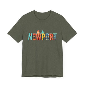Newport Surfing Inspired Unisex Jersey Tee for Beach Lovers - Ocean State Styles