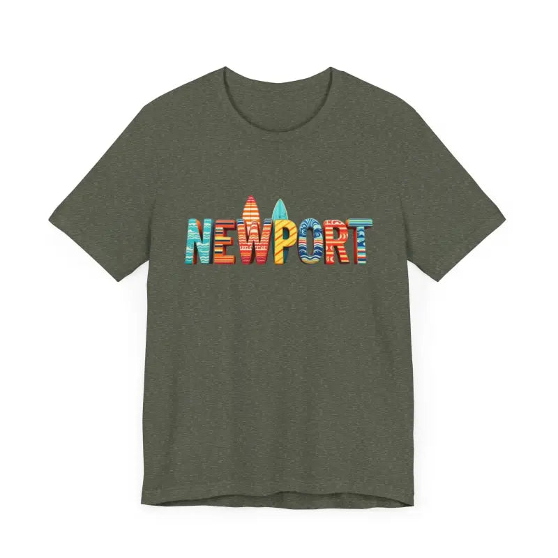 Newport Surfing Inspired Unisex Jersey Tee for Beach Lovers - Ocean State Styles