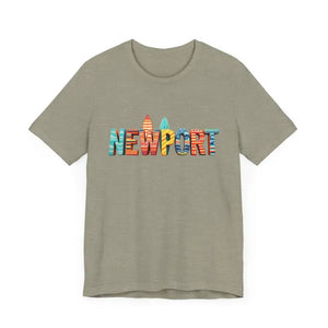 Newport Surfing Inspired Unisex Jersey Tee for Beach Lovers - Ocean State Styles