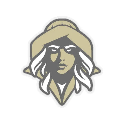 Woman with hat logo for NKHS Lax Sticker transparent indoor decor