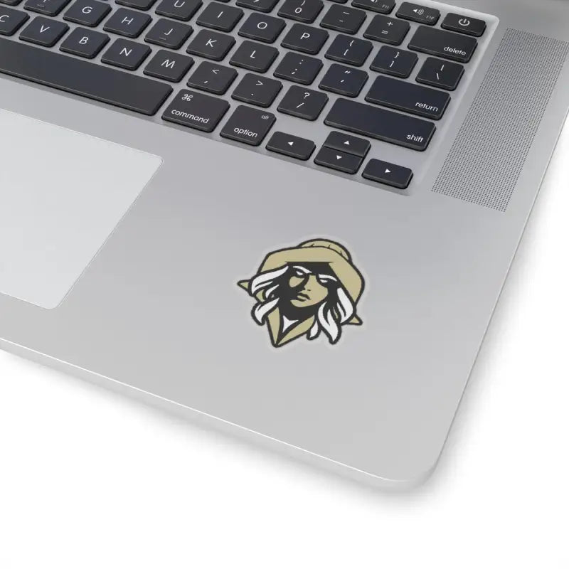 Laptop sticker featuring a woman with a hat for NKHS Lax Transparent Indoor Decor