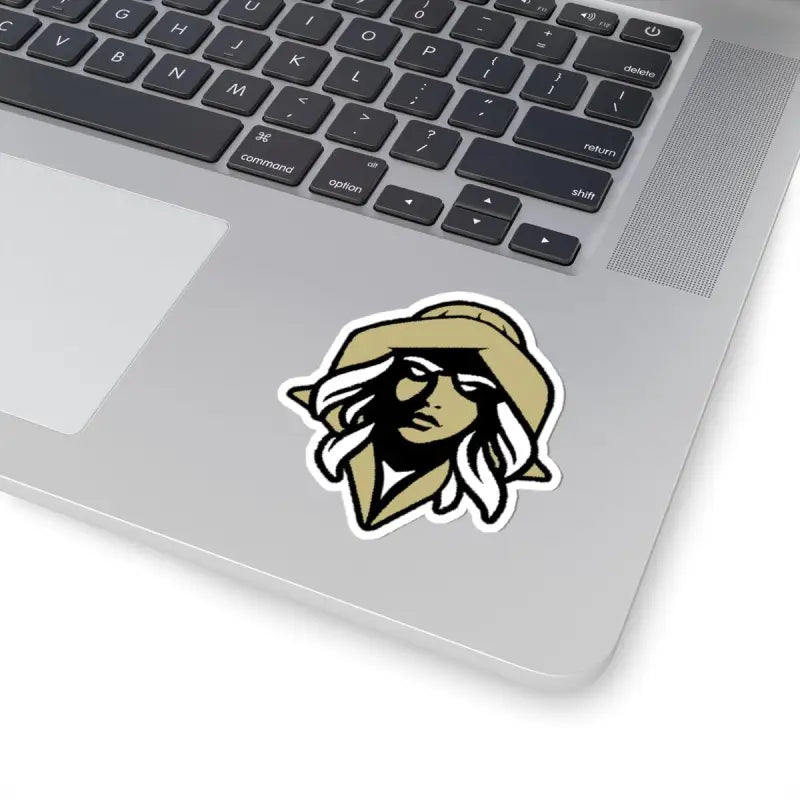 Woman’s head sticker with hat for NKHS Lax transparent indoor decor