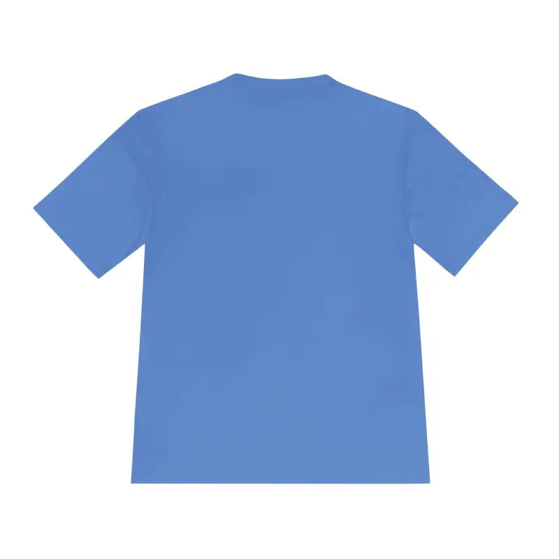 Blue short-sleeved Nobody Likes a Shady Beach Unisex Moisture Wicking Tee