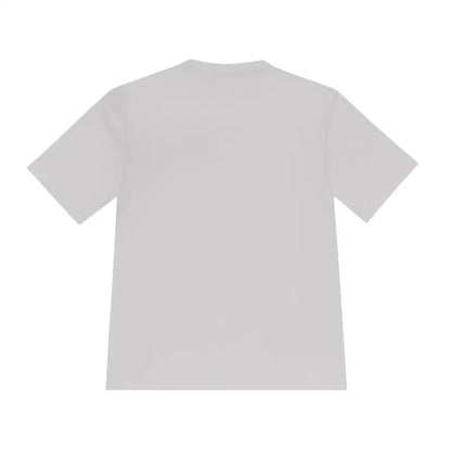 Gray short-sleeved t-shirt featuring Nobody Likes a Shady Beach design for unisex wear