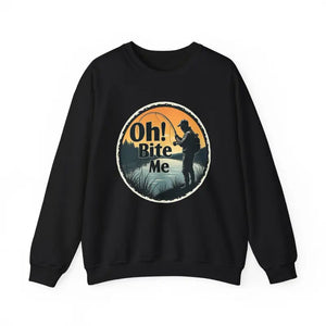 Oh Bite Me Fishing Crewneck Sweatshirt for Comfort and Style - Ocean State Styles