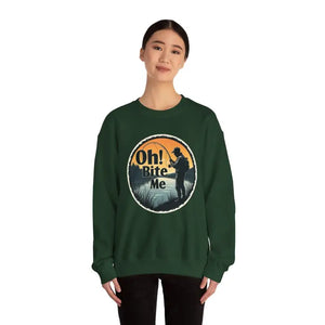 Oh Bite Me Fishing Crewneck Sweatshirt for Comfort and Style - Ocean State Styles