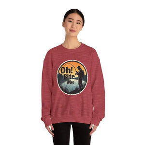 Oh Bite Me Fishing Crewneck Sweatshirt for Comfort and Style - Ocean State Styles