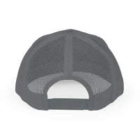 Charcoal gray mesh baseball cap with adjustable strap and curved brim