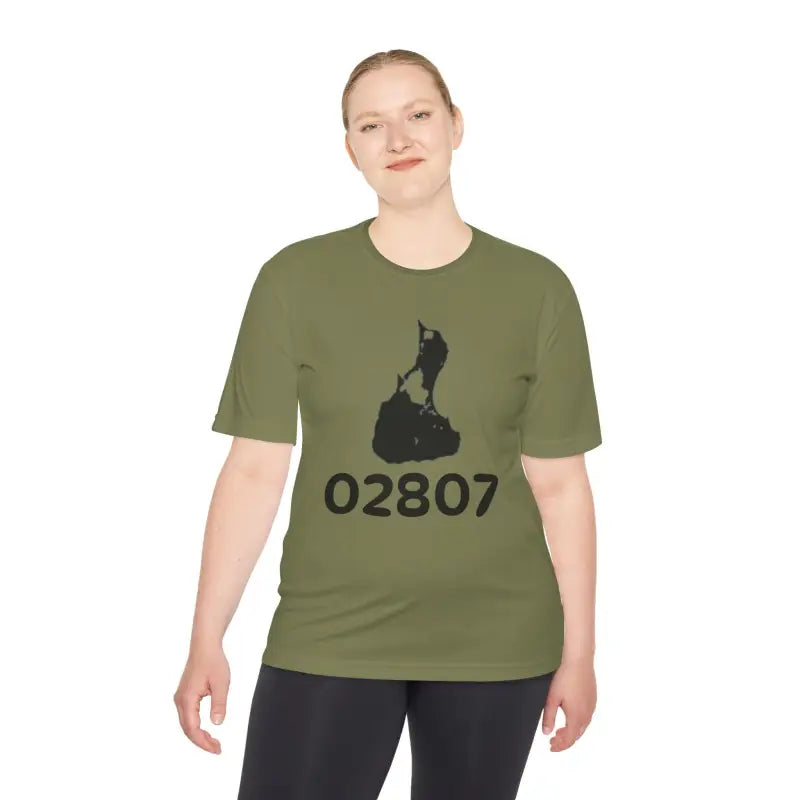 Olive Green Teal And Beige Unisex Moisture Wicking T Shirts - Ocean State Styles