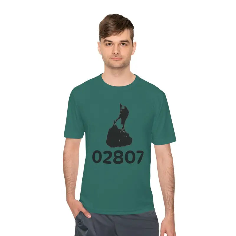 Olive Green Teal And Beige Unisex Moisture Wicking T Shirts - Ocean State Styles